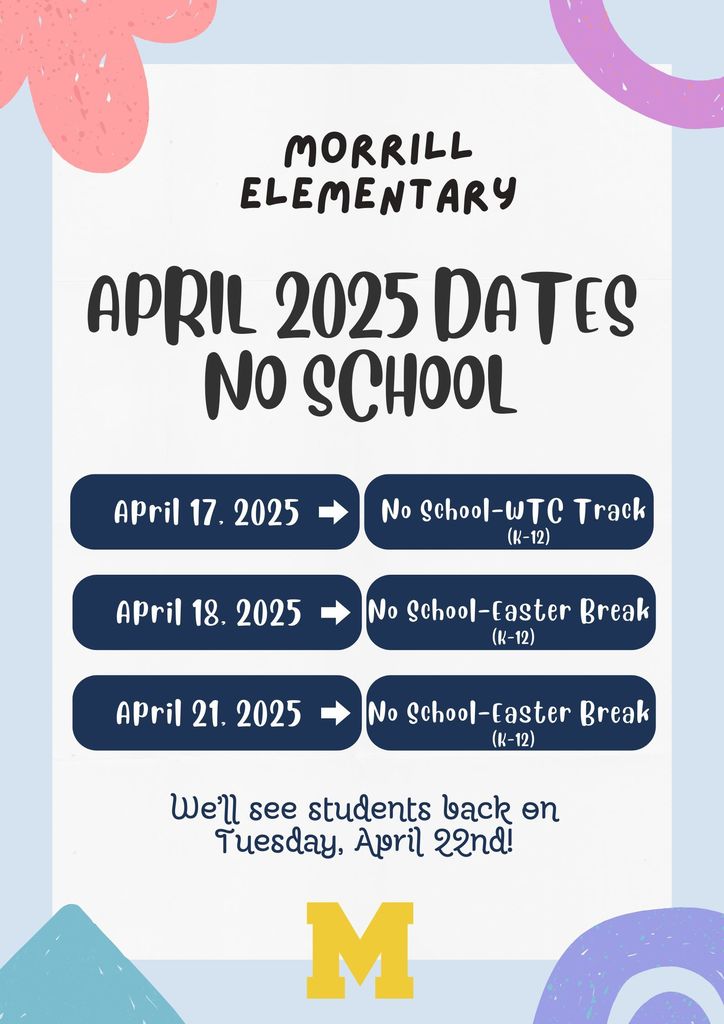 No School Dates in April 2025