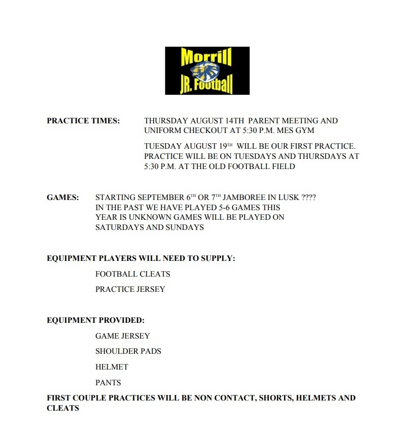 Elem. Jr. Football Parent Meeting (8-14-25)