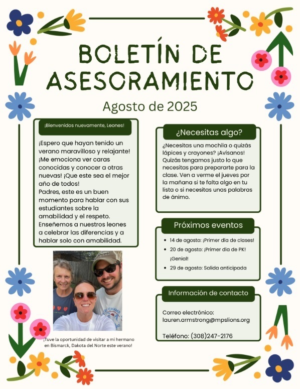 August 2025 - Counselor's Newsletter