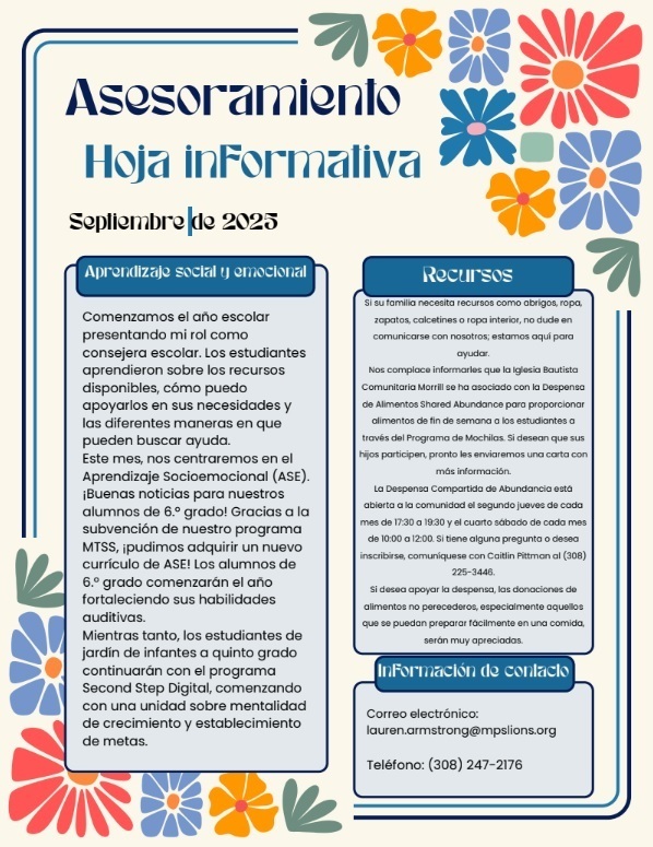 Counselor's Sept. 2025 Newsletter