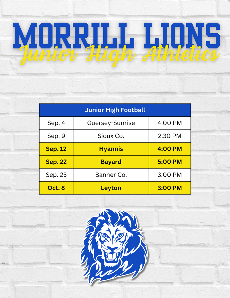2025 JH FB Schedule