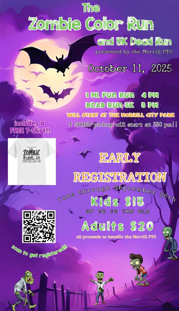 PTO Zombie Color Run - Oct. 11