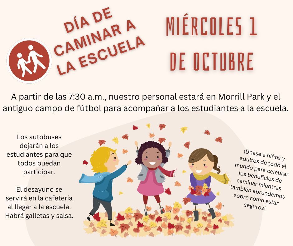 Walk to School Day - Oct. 1st