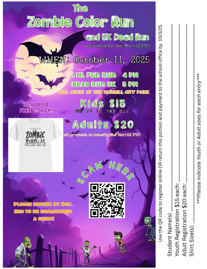 Zombie Color Run Note 9-30-25