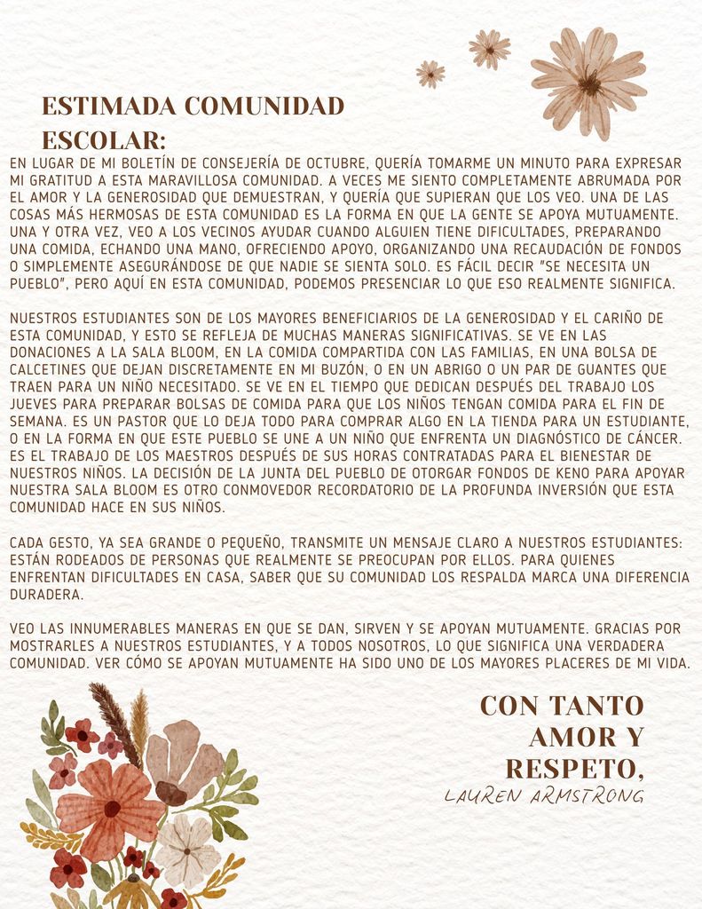 Counselor's Newsletter (Oct. 2025)