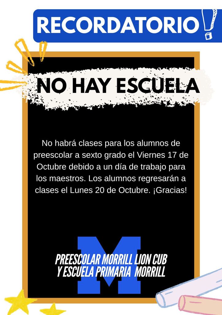 No School-Oct. 17th, 2025