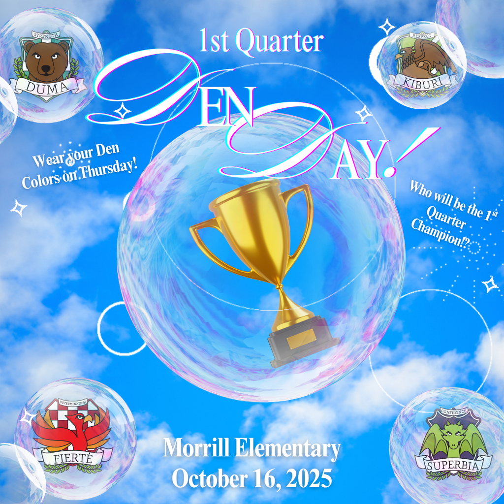 Tomorrow we will have 1st Quarter Den Day! Wear your Den Colors! Who is going to be Den of the Quarter?!?!?