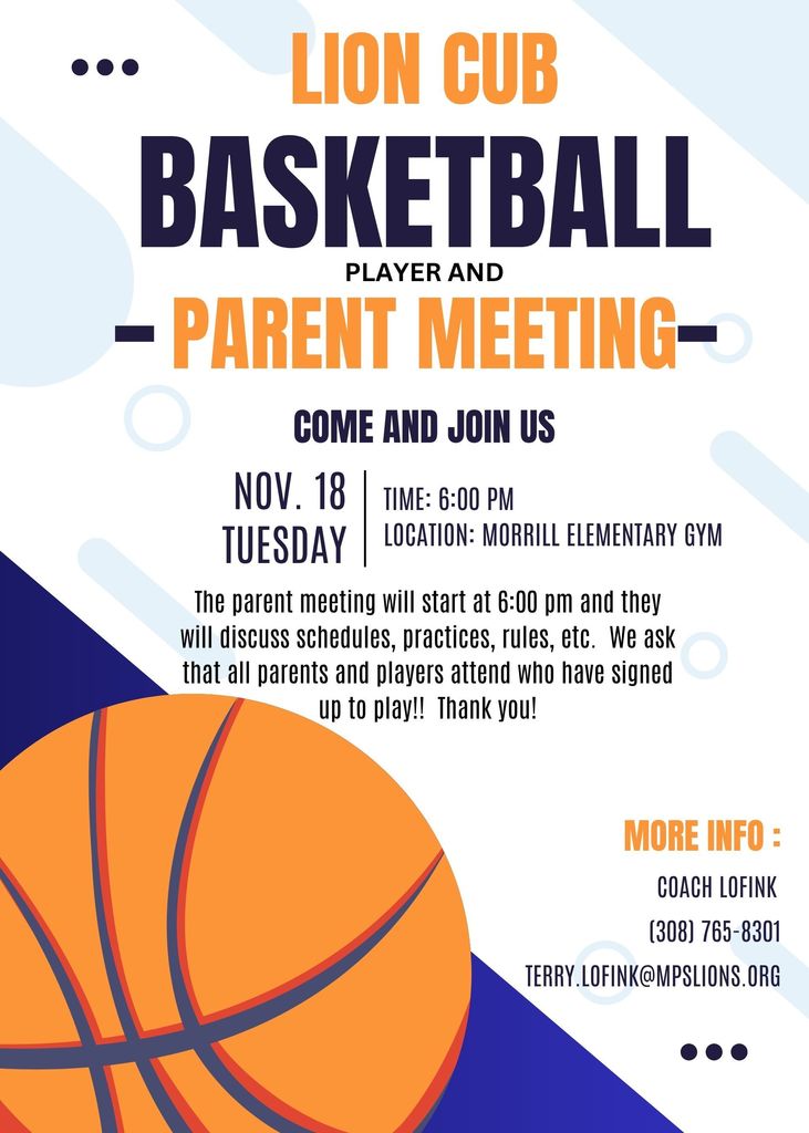 BBall Parent Meeting - Nov. 18th
