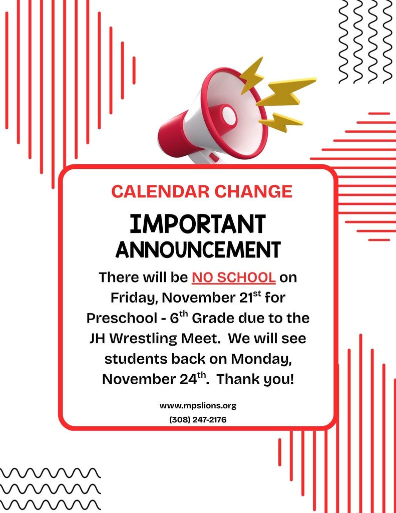 No School Nov. 21, 2025