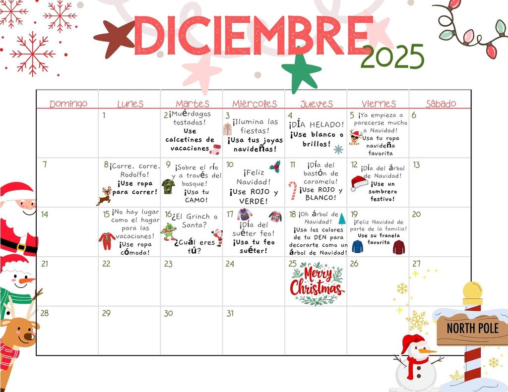 2025 Christmas Dress-Up Days