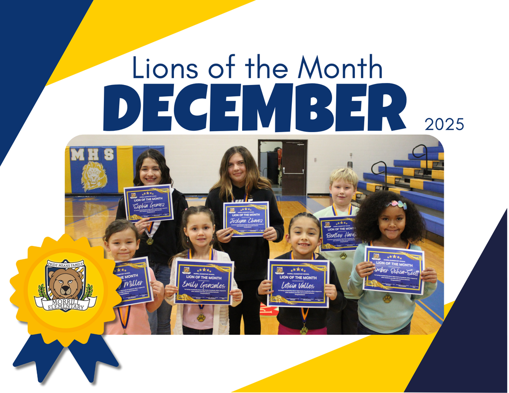 Congratulations to the December Lions of the Month! We've seen some amazing things from this group of students. We are so proud of their accomplishments!