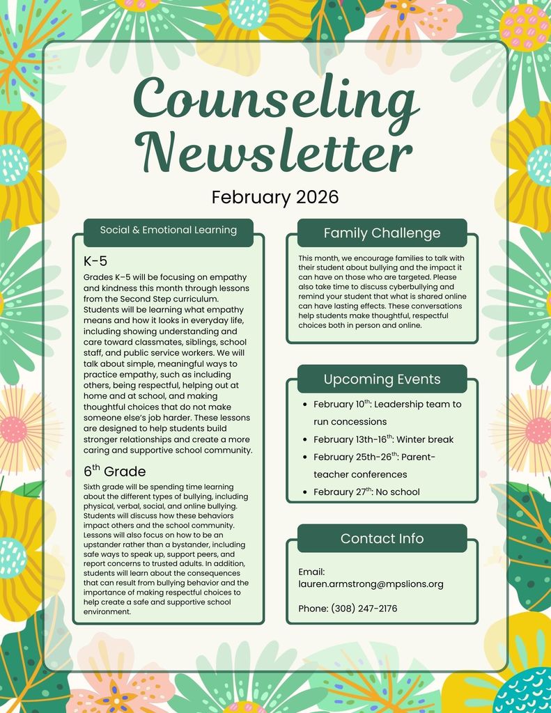 Counselor's Feb. 2026 Newsletter