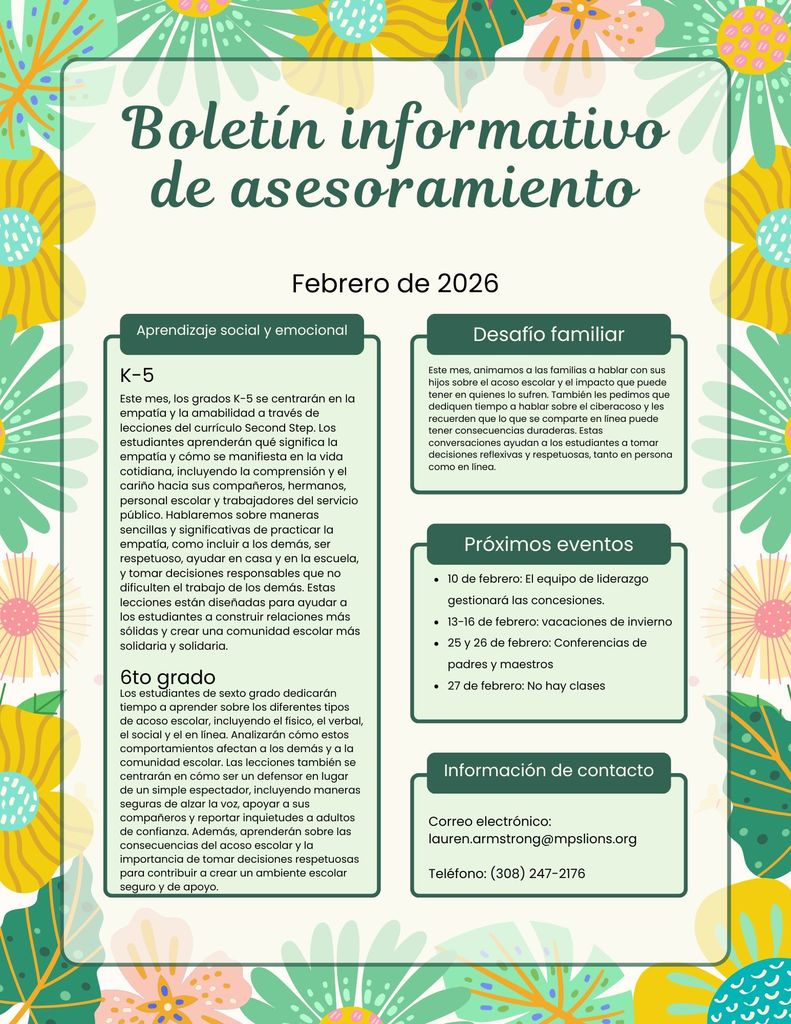 Counselor's Feb. 2026 Newsletter