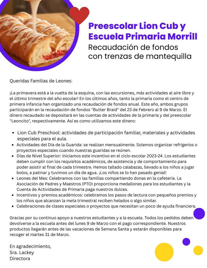 2026 Butter Braid Fundraiser (Spanish pg. 2)