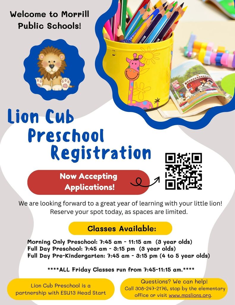 Lion Cub PK Registration Flyer (March 2026)