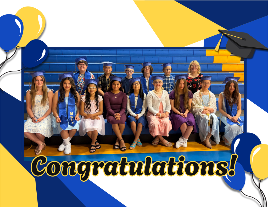 Congratulations to our 6th graders! We've loved teaching you and watching you grow through elementary school. We are excited to cheer you on to your next big step!