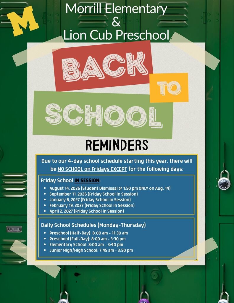 School Reminders 2026-2027