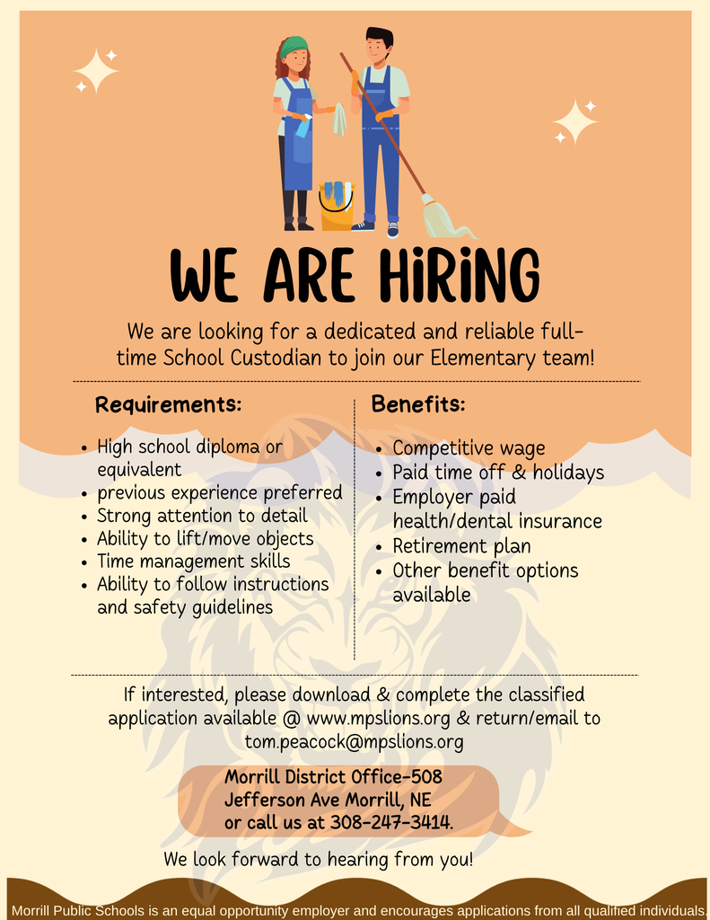 Elem Custodian Opening
