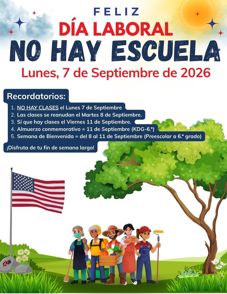 No School Sept. 7 (Labor Day)