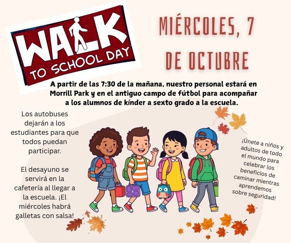 Walk to School Day - Oct. 7th