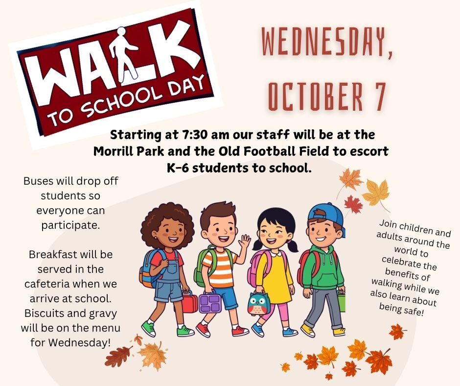 Walk to School Day - Oct. 7th