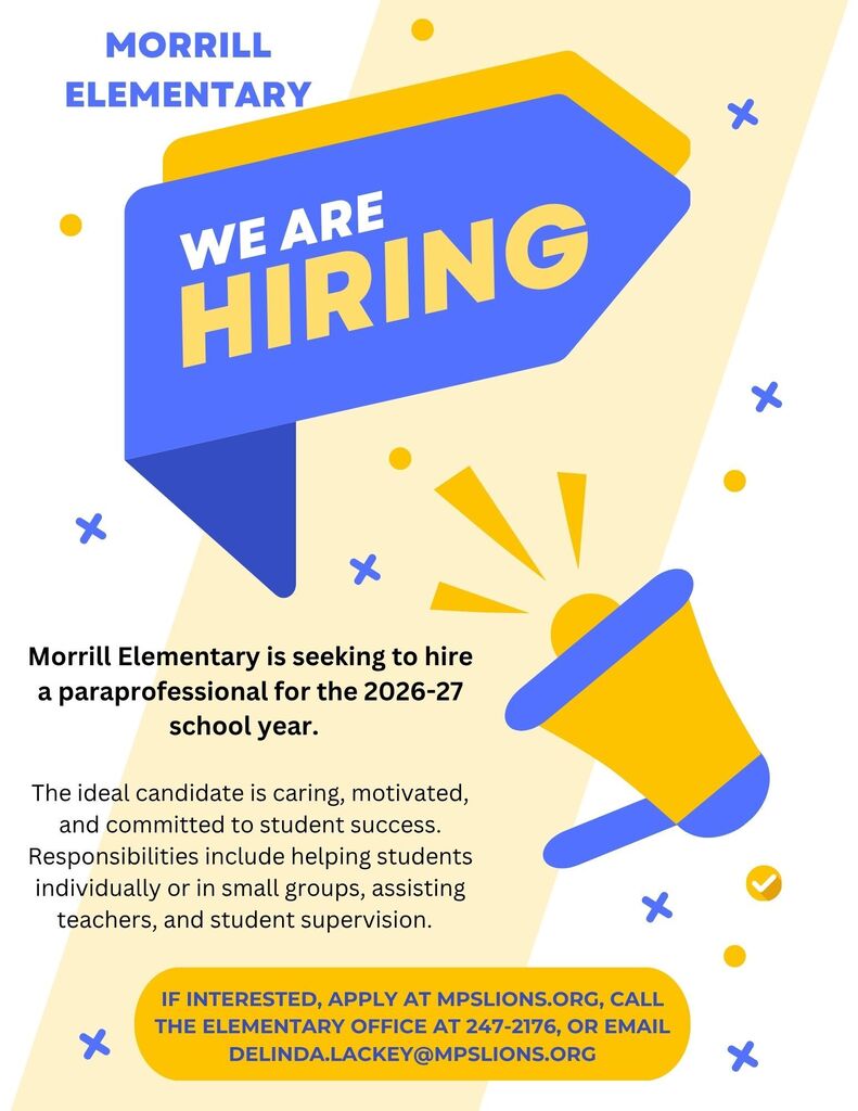 Morrill Elem. Job Posting (Oct. 2026)