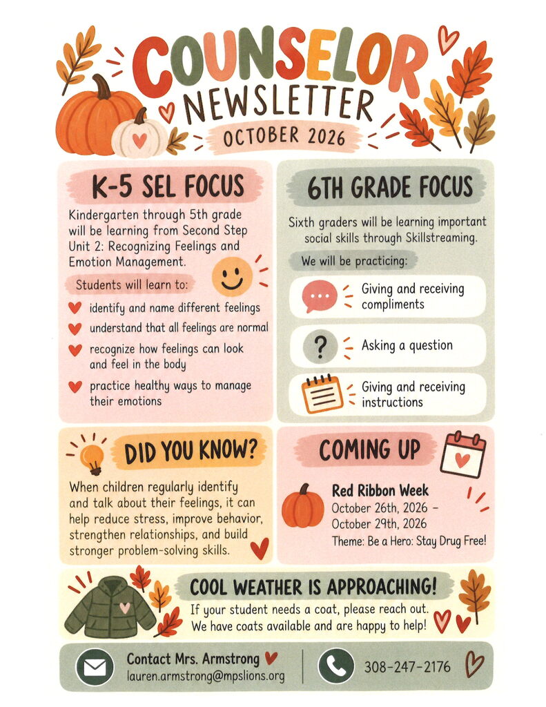 Counselor's Oct. 2026 Newsletter