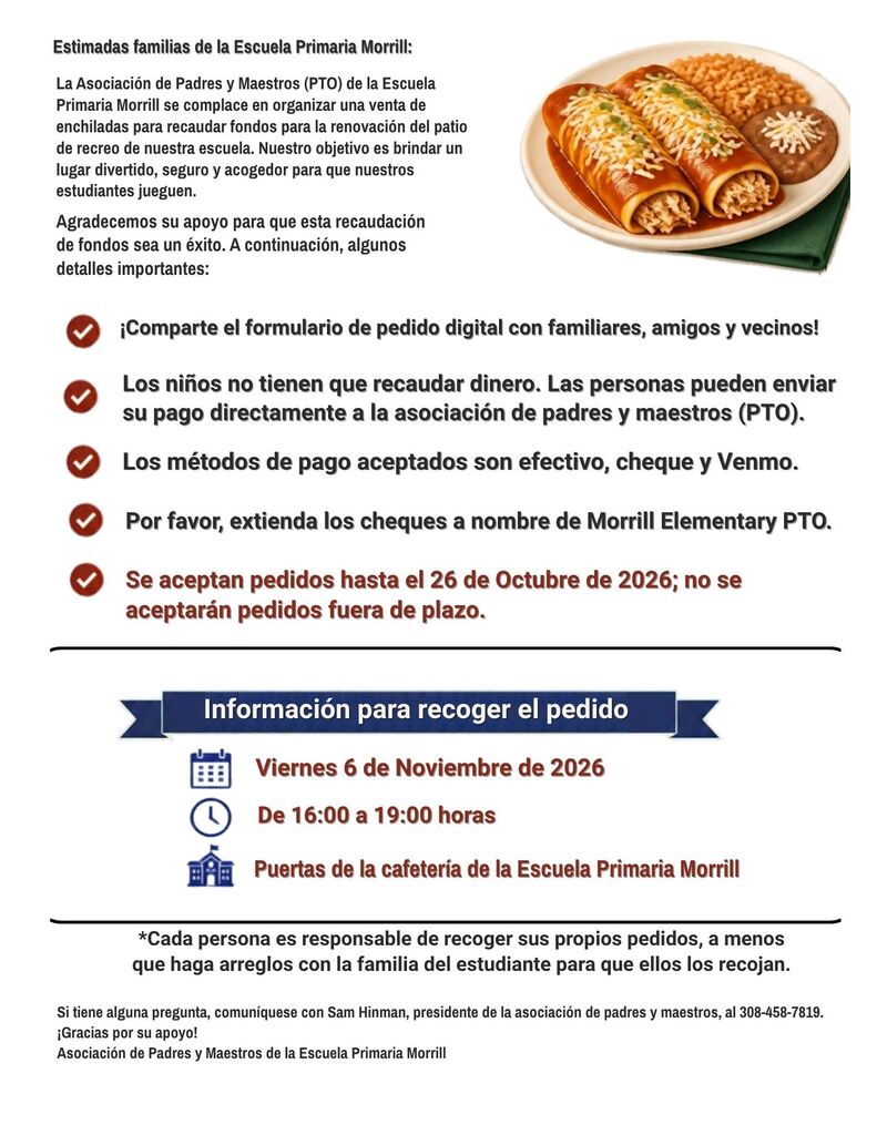 PTO Enchilada Sale (10-26-26)