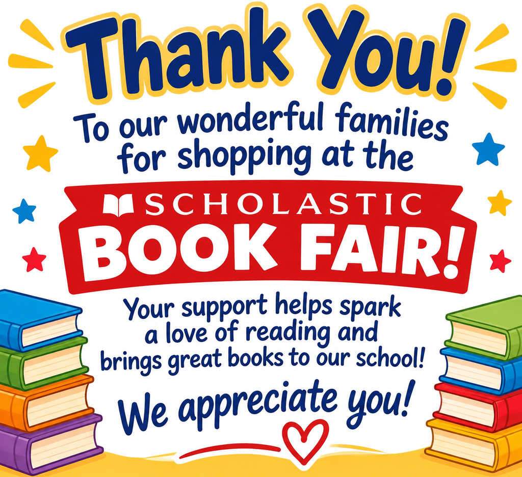 A heartfelt thank-you to all our families who shopped at our Scholastic Book Fair and supported our school! Your generosity helps our school community thrive and encourages a lifelong love of reading in our students. Every book opens the door to new adventures, imagination, and learning. We are so grateful for your support and for helping us grow a community of readers, one book at a time!