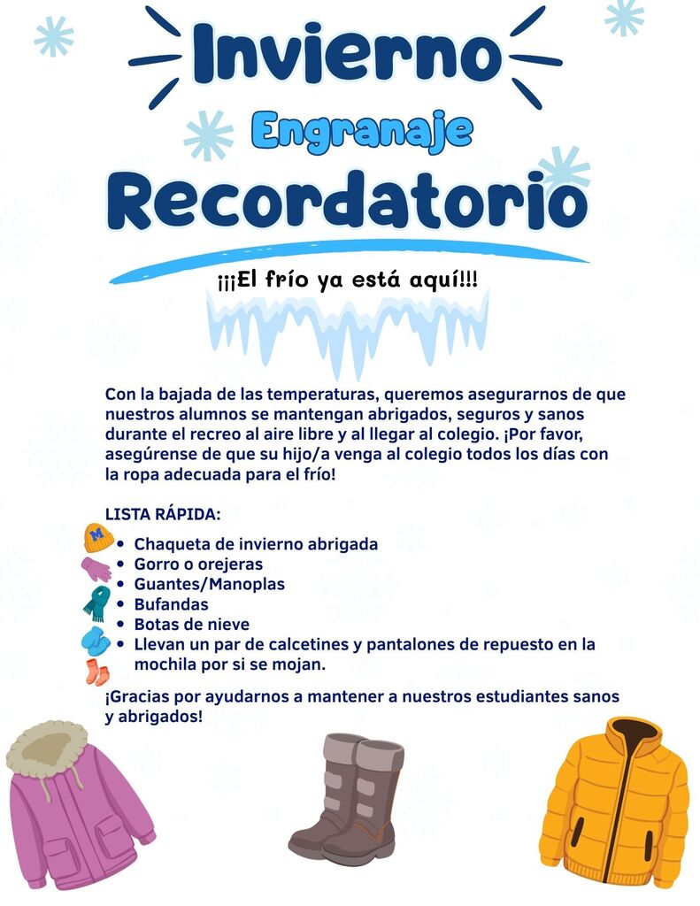 Winter Gear Reminder (Oct. 2026)