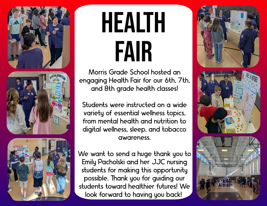 Photos from the recent health class health fair.