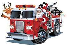 Santa Driving Fire Truck