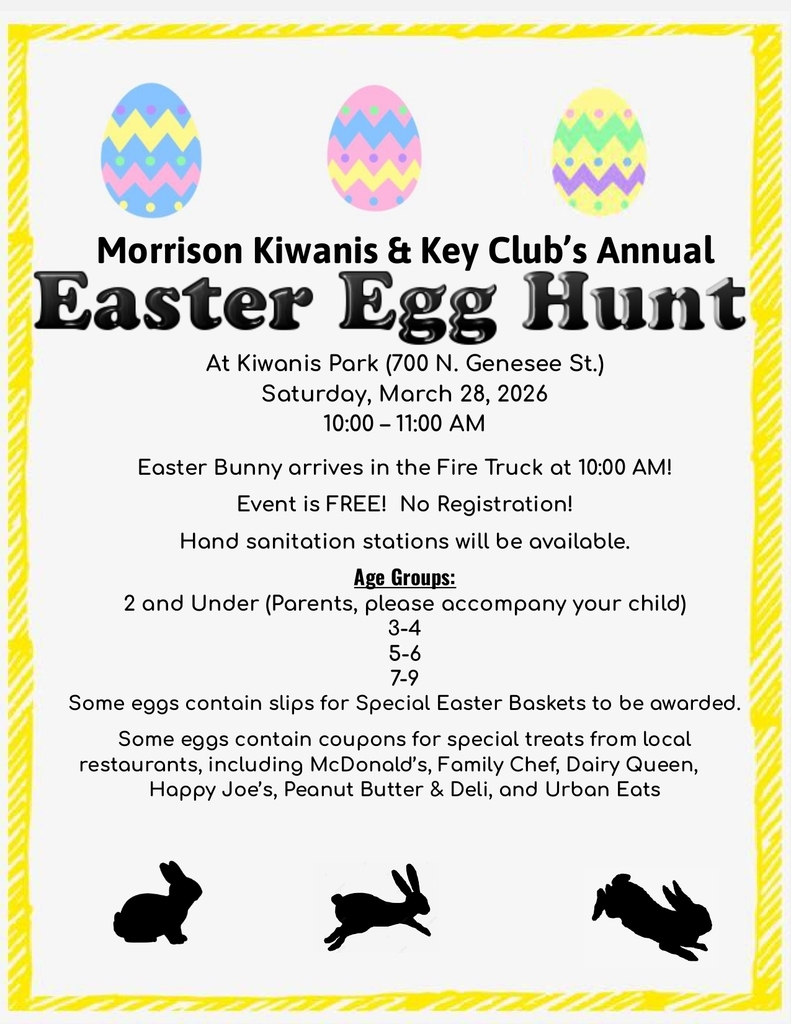 Kiwanis Club Easter Egg Hunt Flyer March 28 2026