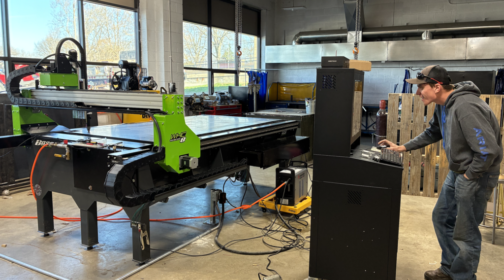 Operating the CNC plasma table