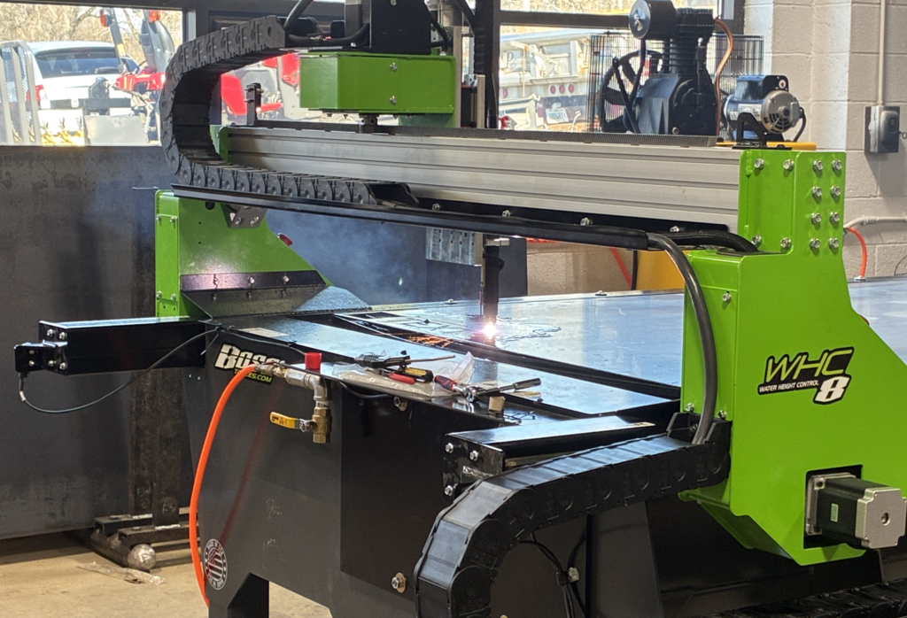 The plasma table at work.