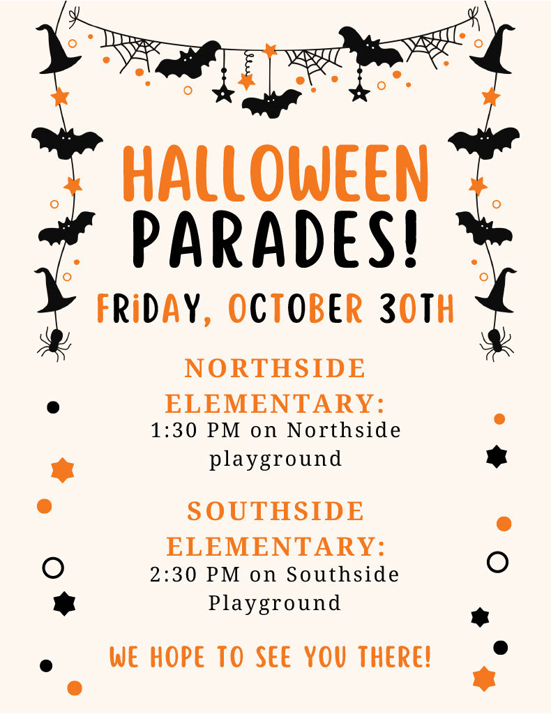 Publisher image for Please see the flyer below for the Northside and Southside Halloween parades.