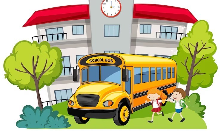students heading to the bus