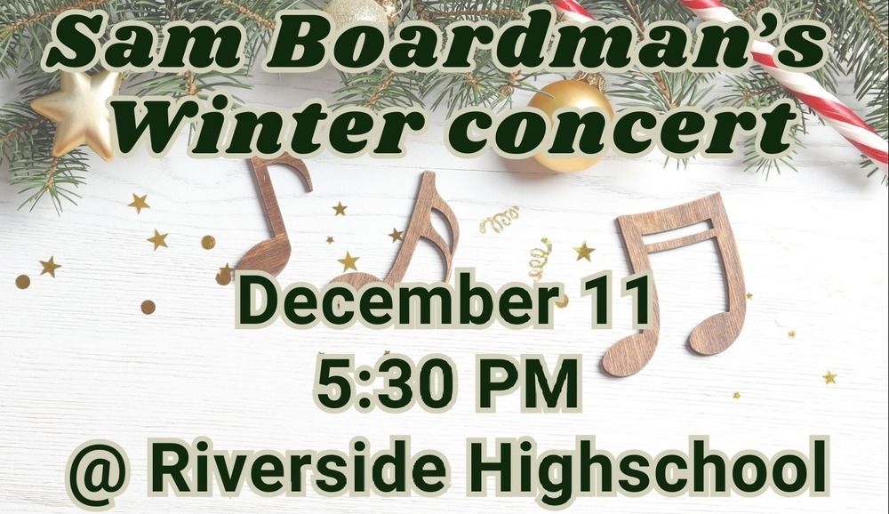 winter music notes and a candy cane