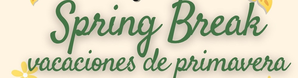 spring break in green script