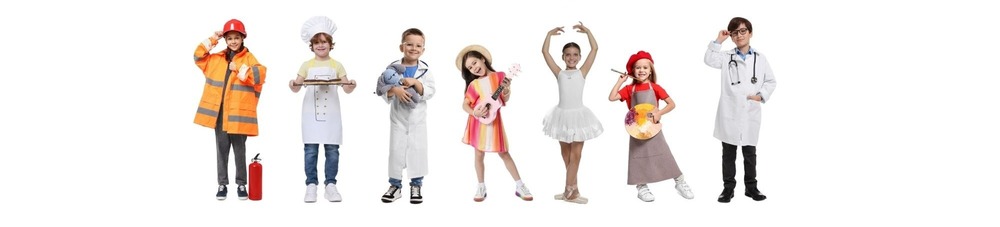 kids dressed in different careers