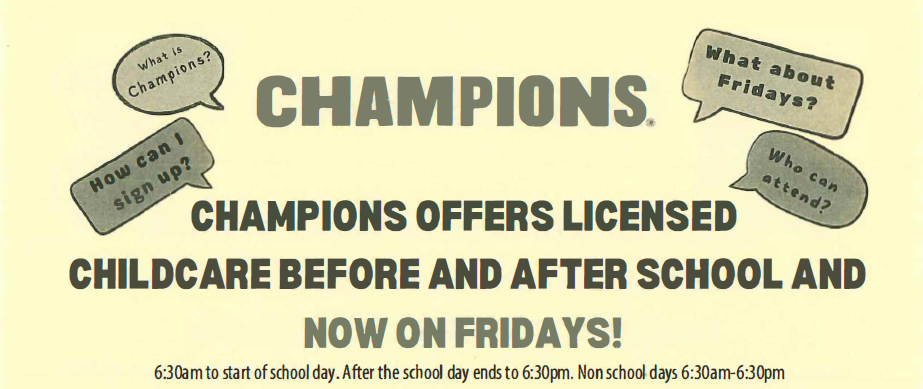 Champions Licensed Before and After School Care