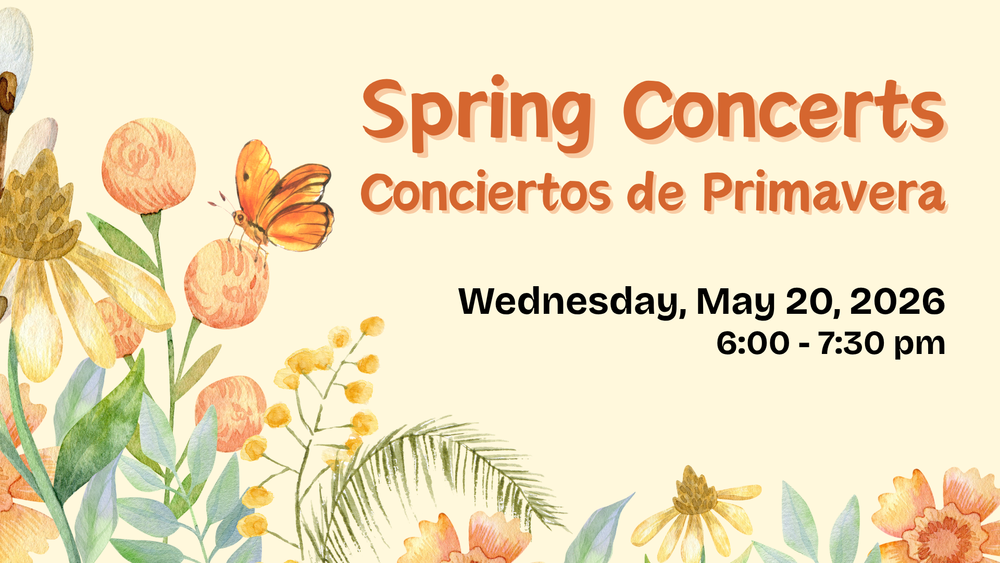 Spring Concerts May 20 6-7:30 PM