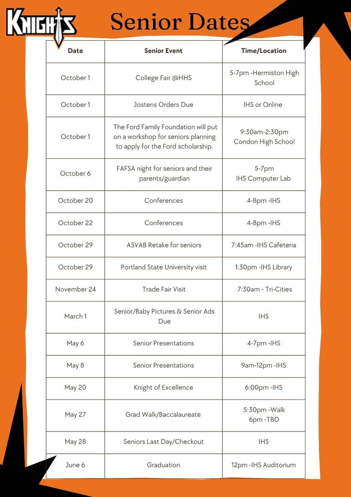 Class of 2026 Dates