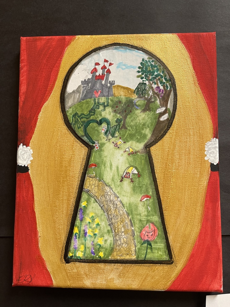 Keyhole-inspired painting