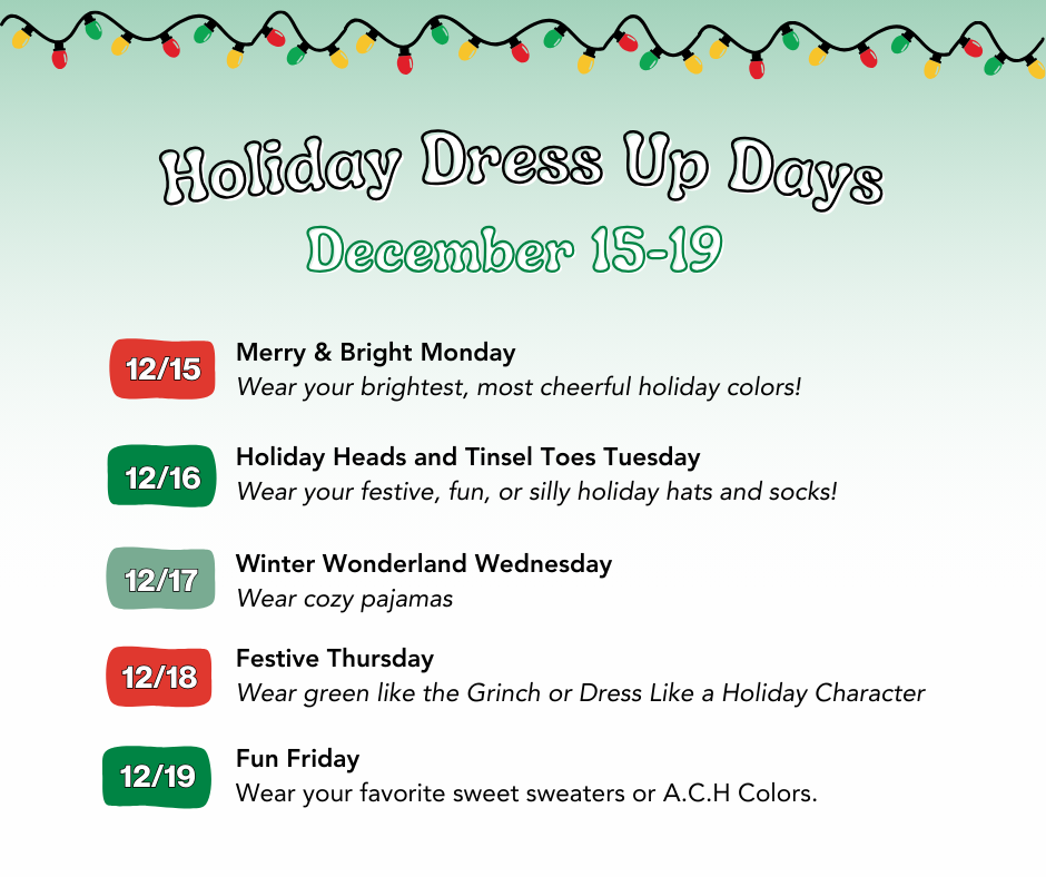 Holiday Dress Up Days