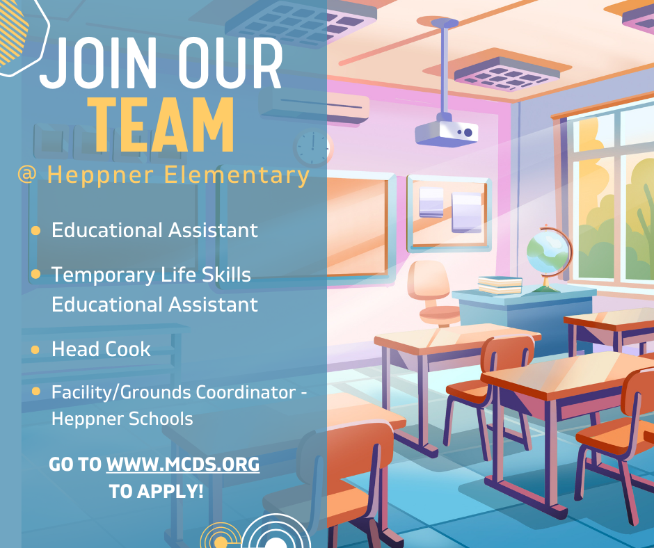 Join our Team poster. Hiring ad for Morrow County School District