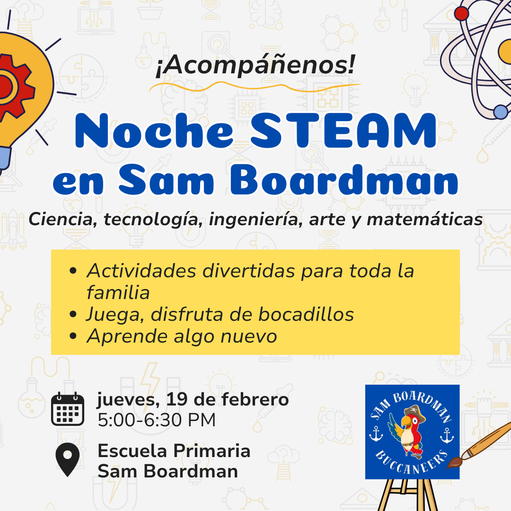 Noche de STEAM en Sam boardman