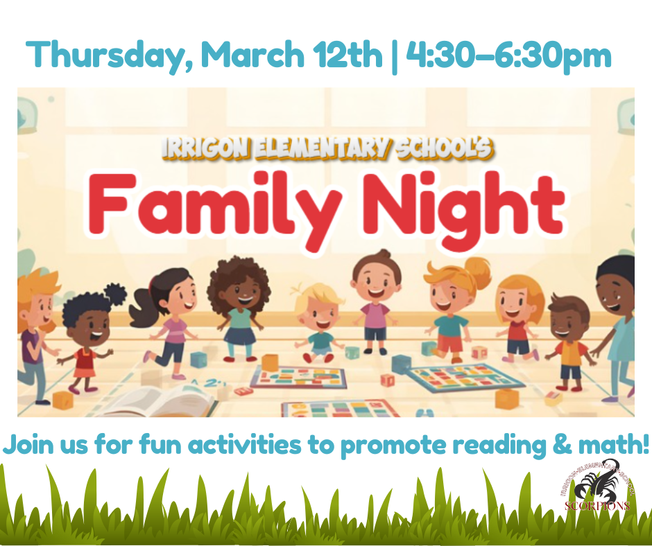 Family Night March 12th, 2026 4:30-6:30pm
