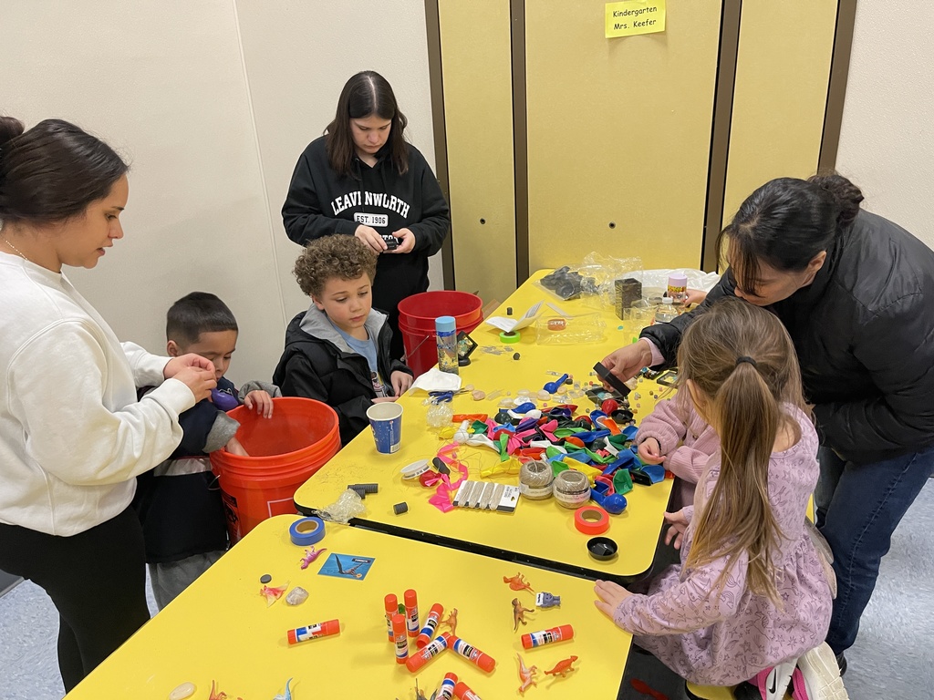 Families making a craft