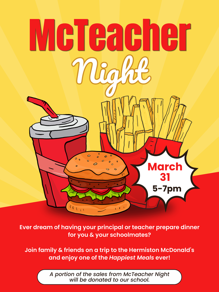 McTeacher Night Tuesday March 31 2026